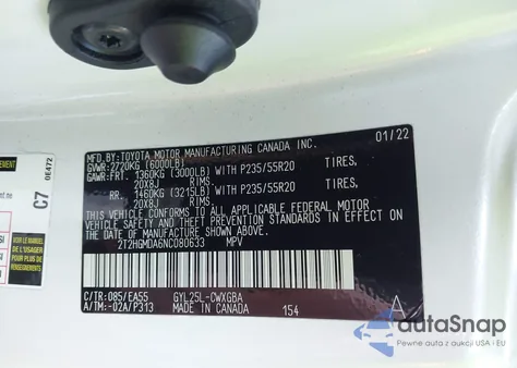 2022 Lexus Rx 450H из США, поврежденный, VIN 2T2HGMDA6NC080633